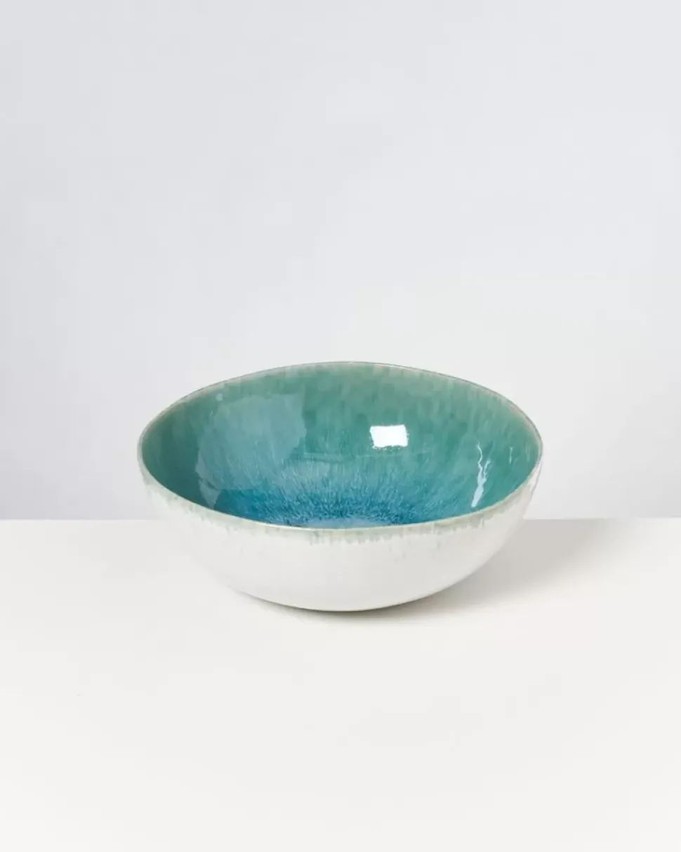 Alcachofra Servierschale Grunblau