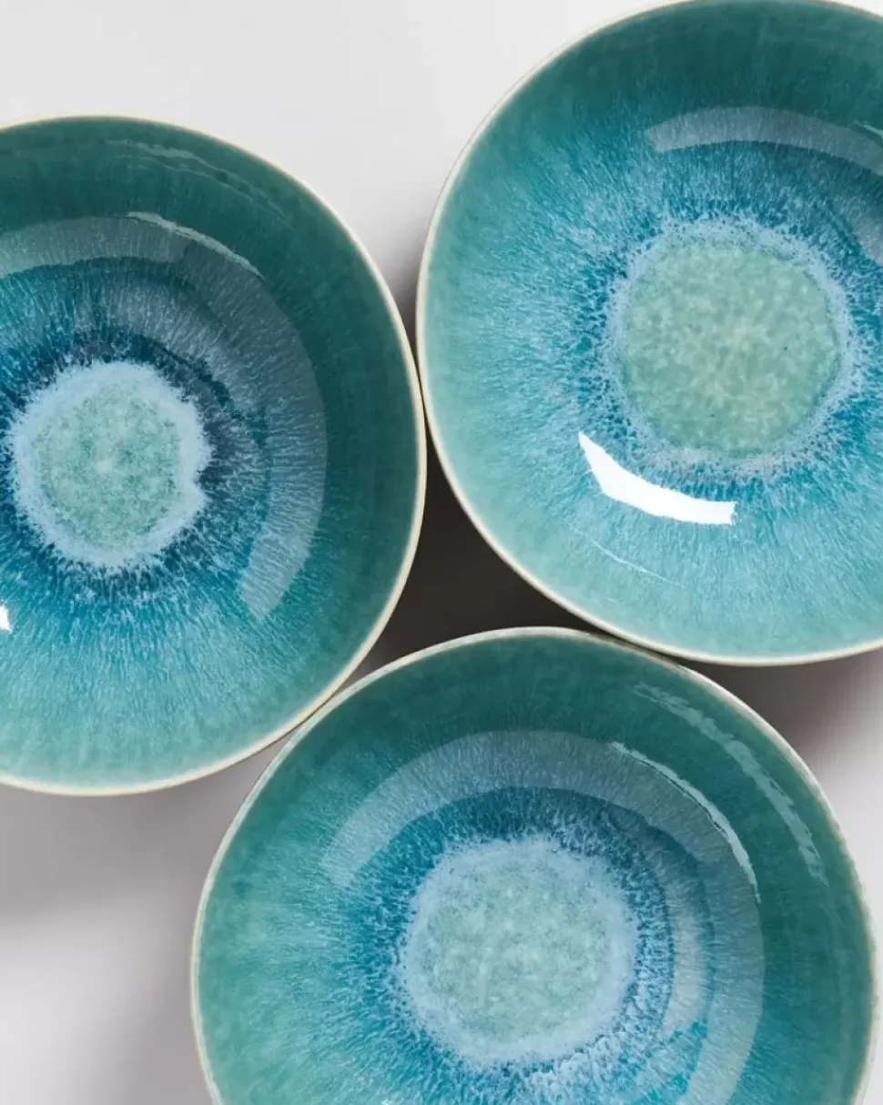 Alcachofra Servierschale Grunblau