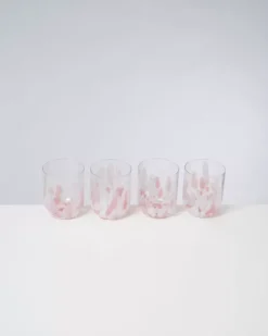 Alegria 4Er Set Glas Gros Drops Rose