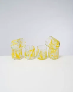 Alegria 6Er Set Glas Klein Big Drops Gelb