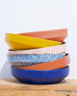 Almada Obstschale Graublau Gesprenkelt