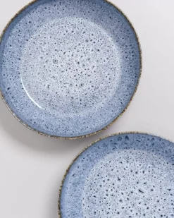 Almada Obstschale Graublau Gesprenkelt