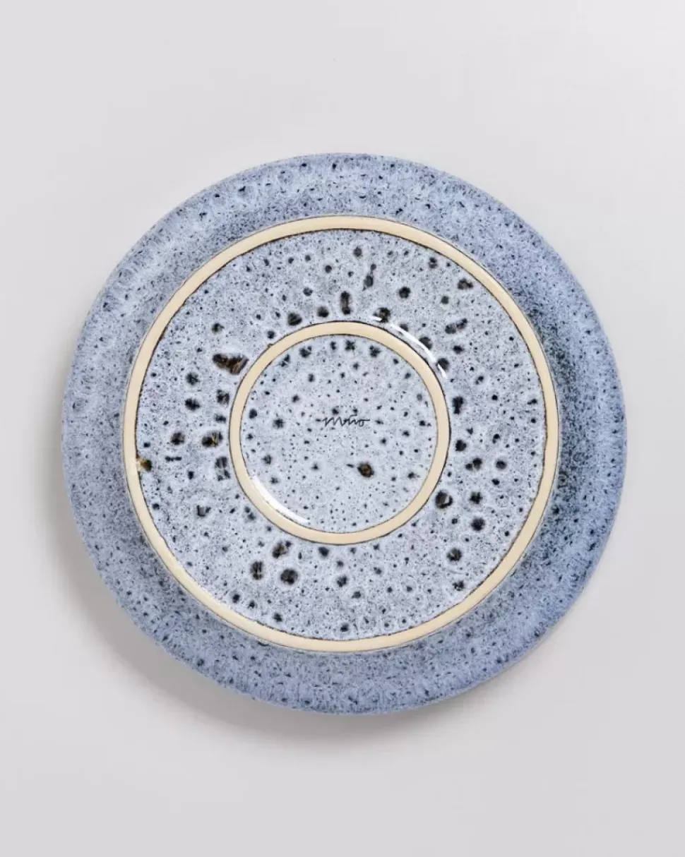 Almada Obstschale Graublau Gesprenkelt