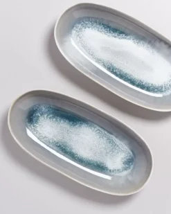 Areia Servierplatte L Grau