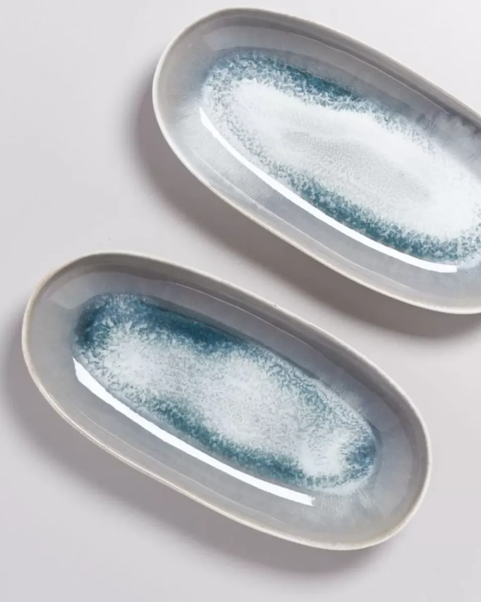 Areia Servierplatte L Grau