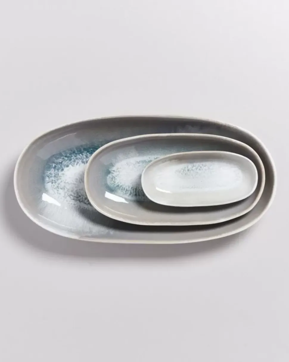 Areia Servierplatte L Grau