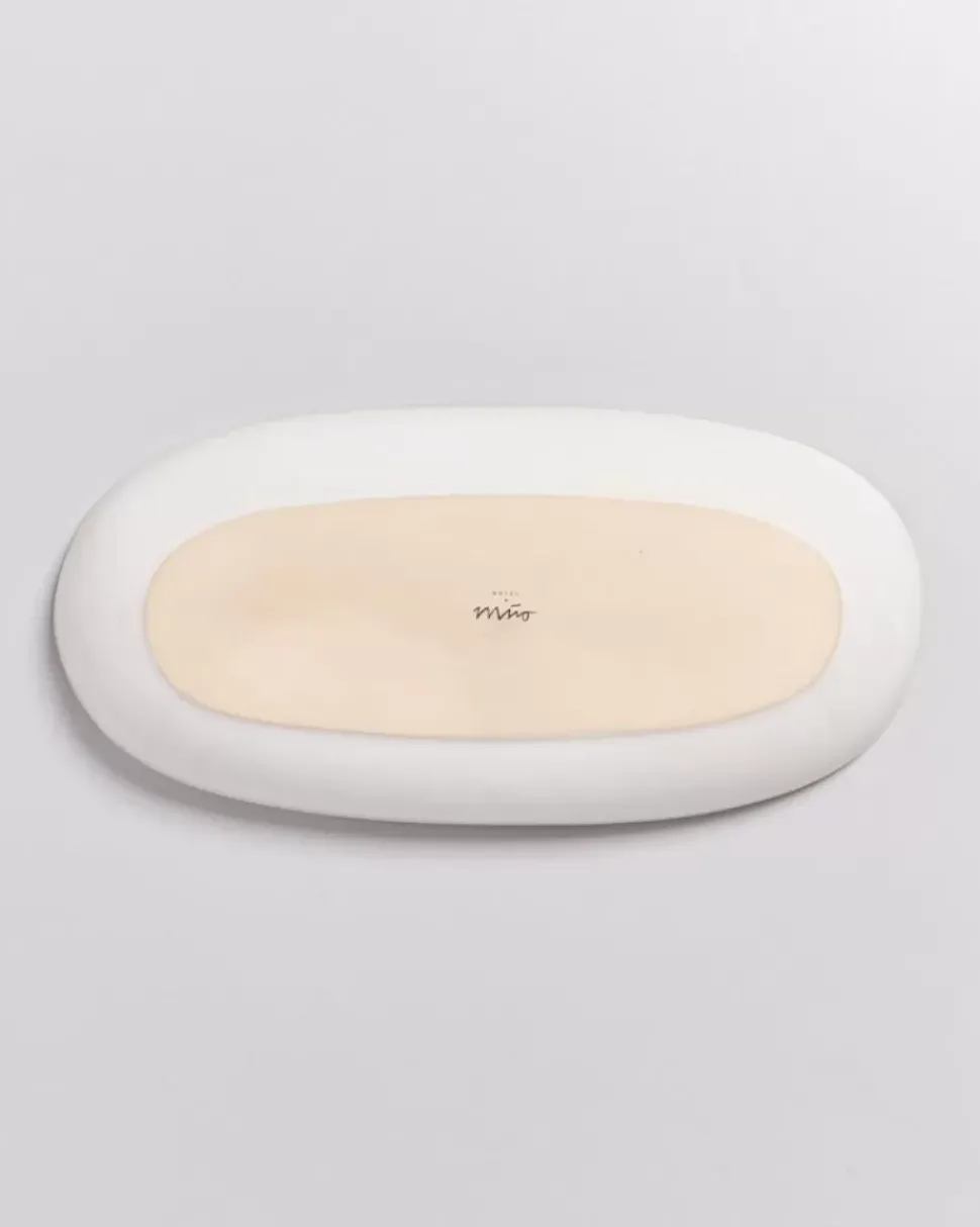 Areia Servierplatte L Grau