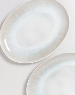 Areia Servierplatte Oval L Grau