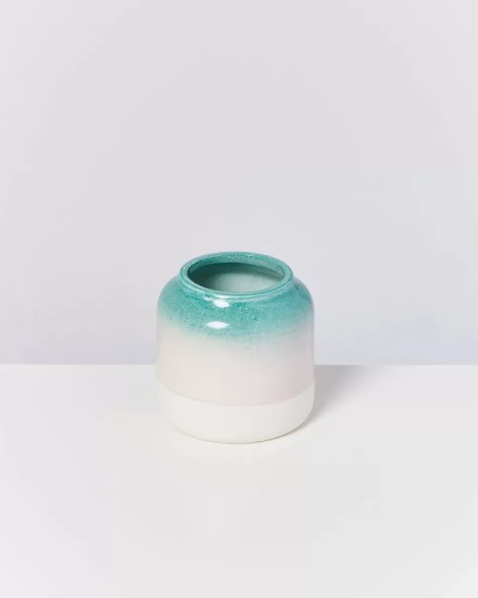 Bebe Vase Grun Rosa Gesprenkelt