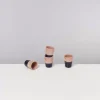 Bica 4Er Set Espressobecher Pink Navy Cream