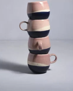 Bica 4Er Set Tasse Gros Pink Navy Cream
