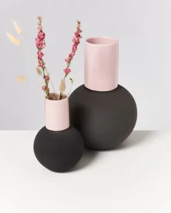 Bola Vase L Rose Grau