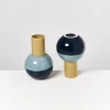 Bola Vase M Grun Mint Navy