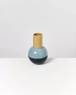 Bola Vase M Grun Mint Navy