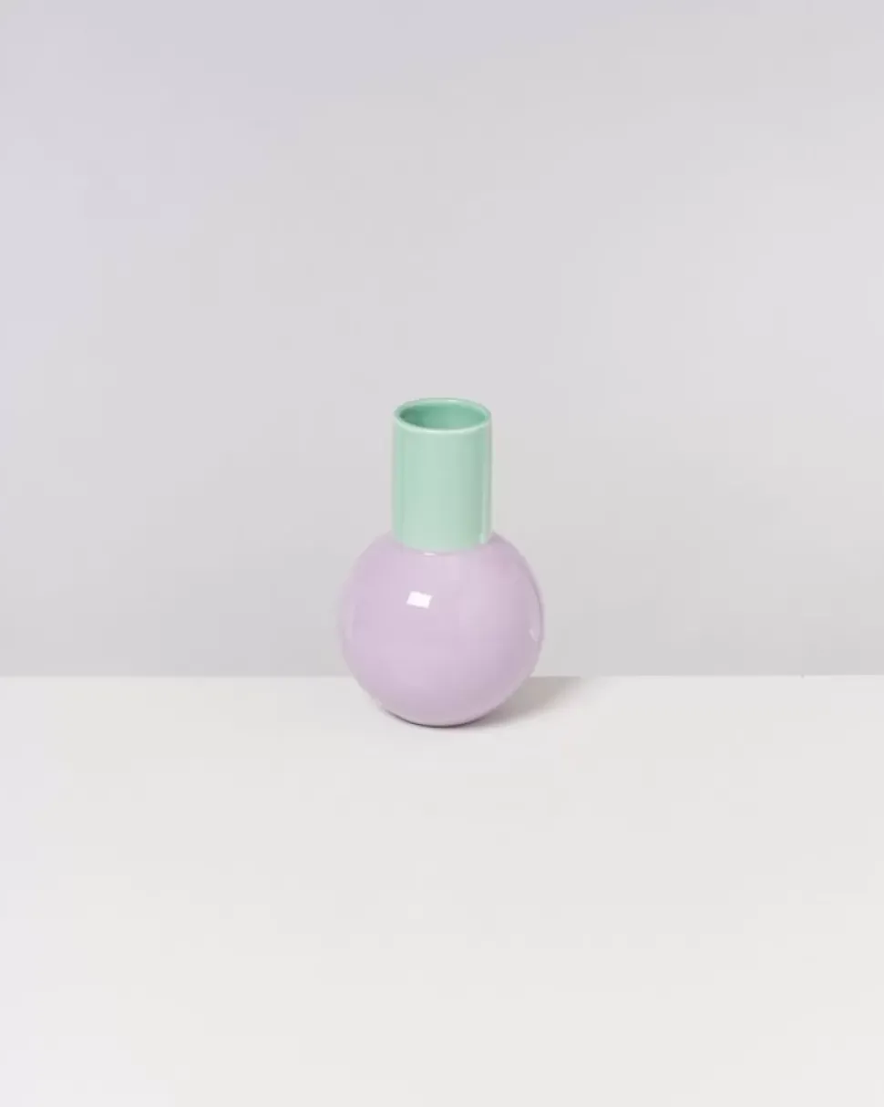 Bola Vase M Pastell Mint Lila