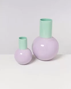 Bola Vase M Pastell Mint Lila