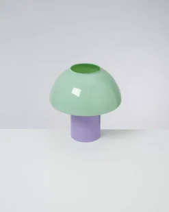 Cogumelo Glaslampe Mint Lila
