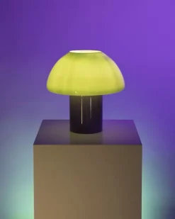 Cogumelo Glaslampe Mint Lila