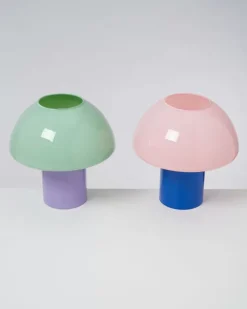 Cogumelo Glaslampe Mint Lila