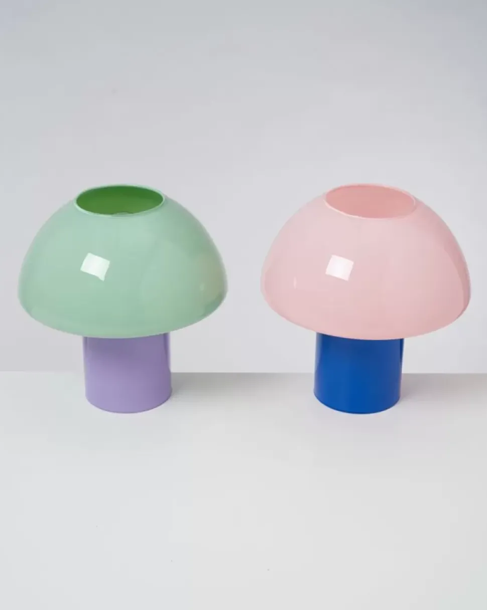Cogumelo Glaslampe Mint Lila