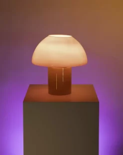 Cogumelo Glaslampe Rosa Gelb