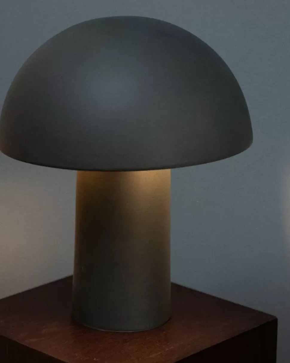 Cogumelo Keramiklampe Dunkelgrun