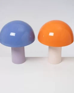 Cogumelo Keramiklampe Orange Sand