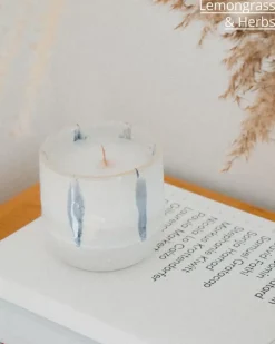 Coimbra Duftkerze "Sal Na Pele" Weis Blau