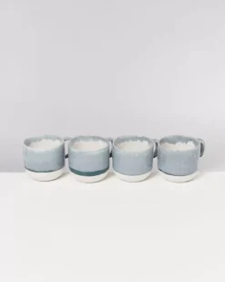Coimbra 4Er Set Teetasse Graublau