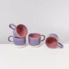 Coimbra 4Er Set Teetasse Lila Rosa