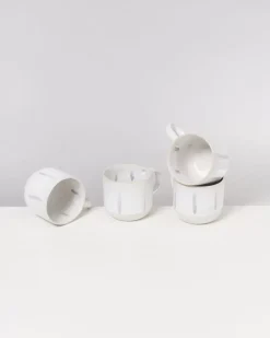 Coimbra 4Er Set Teetasse Weis Blau
