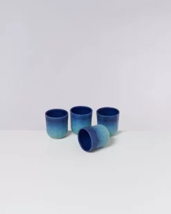 Copa Alto 4Er Set Becher Klein Blau Turkis