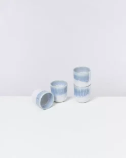 Copa Alto 4Er Set Becher Klein Blau Weis