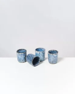 Cordoama Becher Klein Blau Gesprenkelt