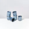 Cordoama 6Er Set Becher Klein Blau Gesprenkelt