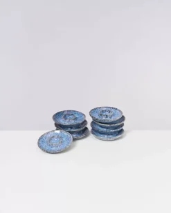 Cordoama 8Er Set Eierbecher Blau Gesprenkelt