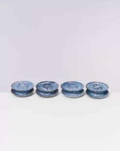 Cordoama 8Er Set Eierbecher Blau Gesprenkelt