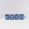 Cordoama 4Er Set Tasse Gros Blau Gesprenkelt