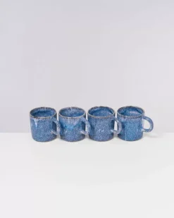 Cordoama 4Er Set Tasse Gros Blau Gesprenkelt