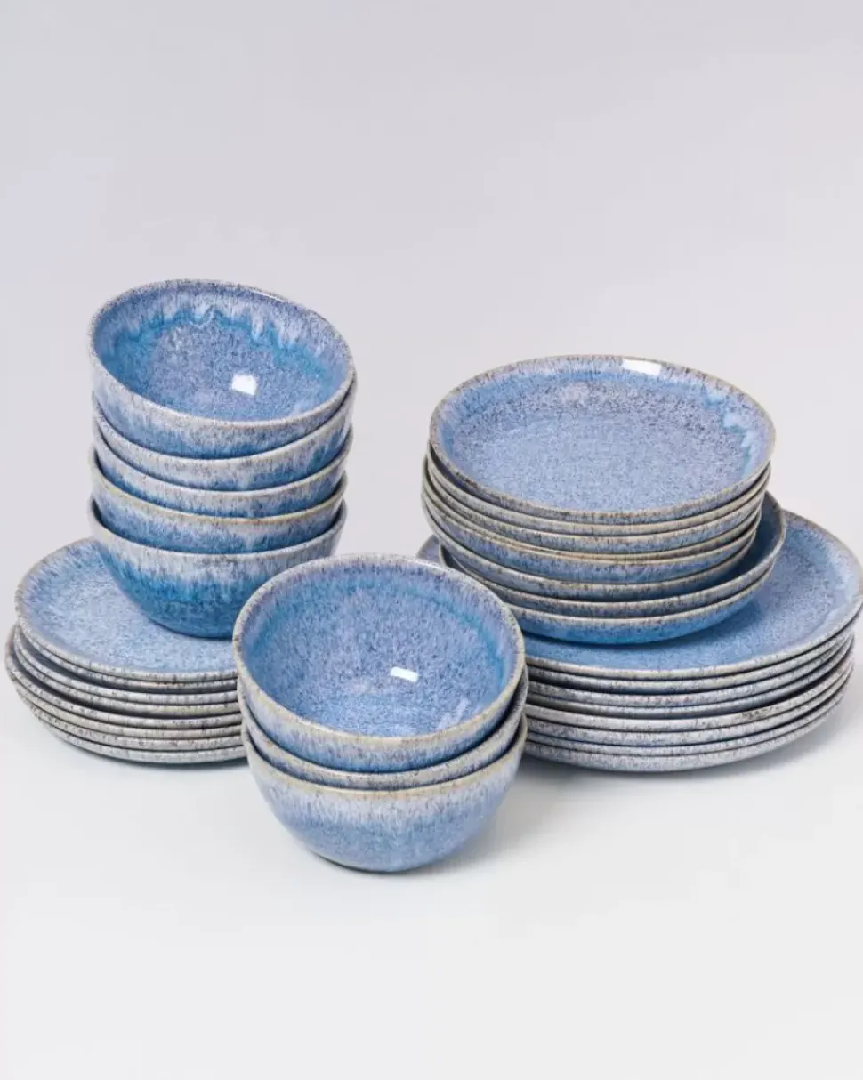 Cordoama Klassik Blau Gesprenkelt - 32 Teiliges Set