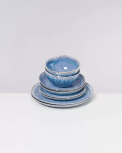 Cordoama Klassik Blau Gesprenkelt - 8 Teiliges Set