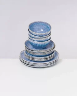 Cordoama Klassik Blau Gesprenkelt - 16 Teiliges Set