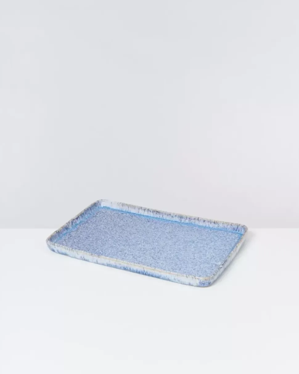 Cordoama Tablett Blau Gesprenkelt