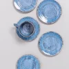 Cordoama Untertasse Blau Gesprenkelt