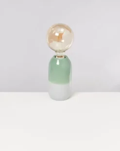 Farol Lampe Hellblau Salbei