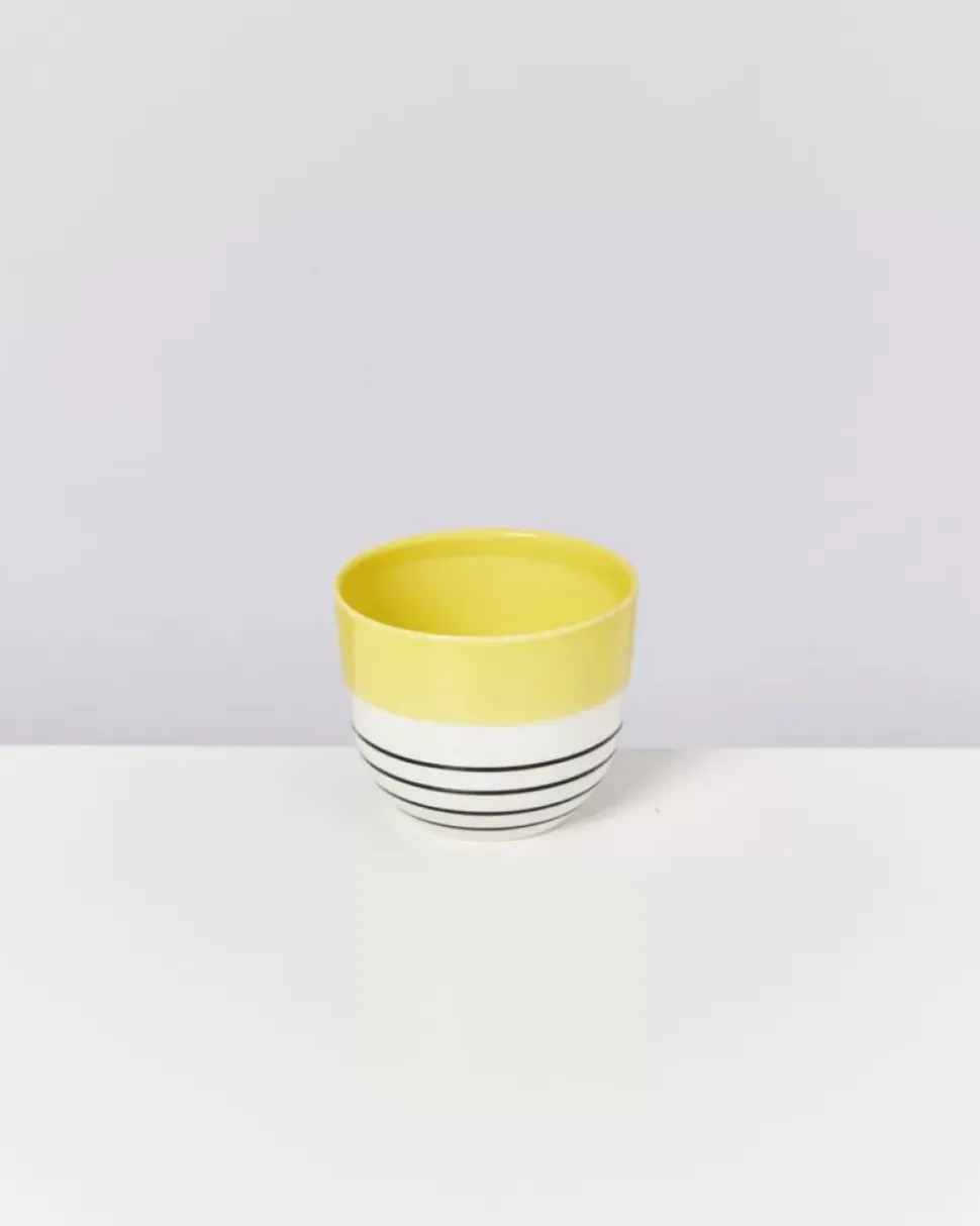 Flores Ubertopf Gelb Schwarz Gestreift