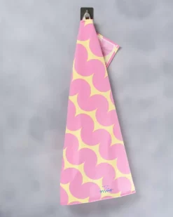 Geschirrtuch Rosa Gelb