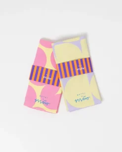 Geschirrtuch Rosa Gelb