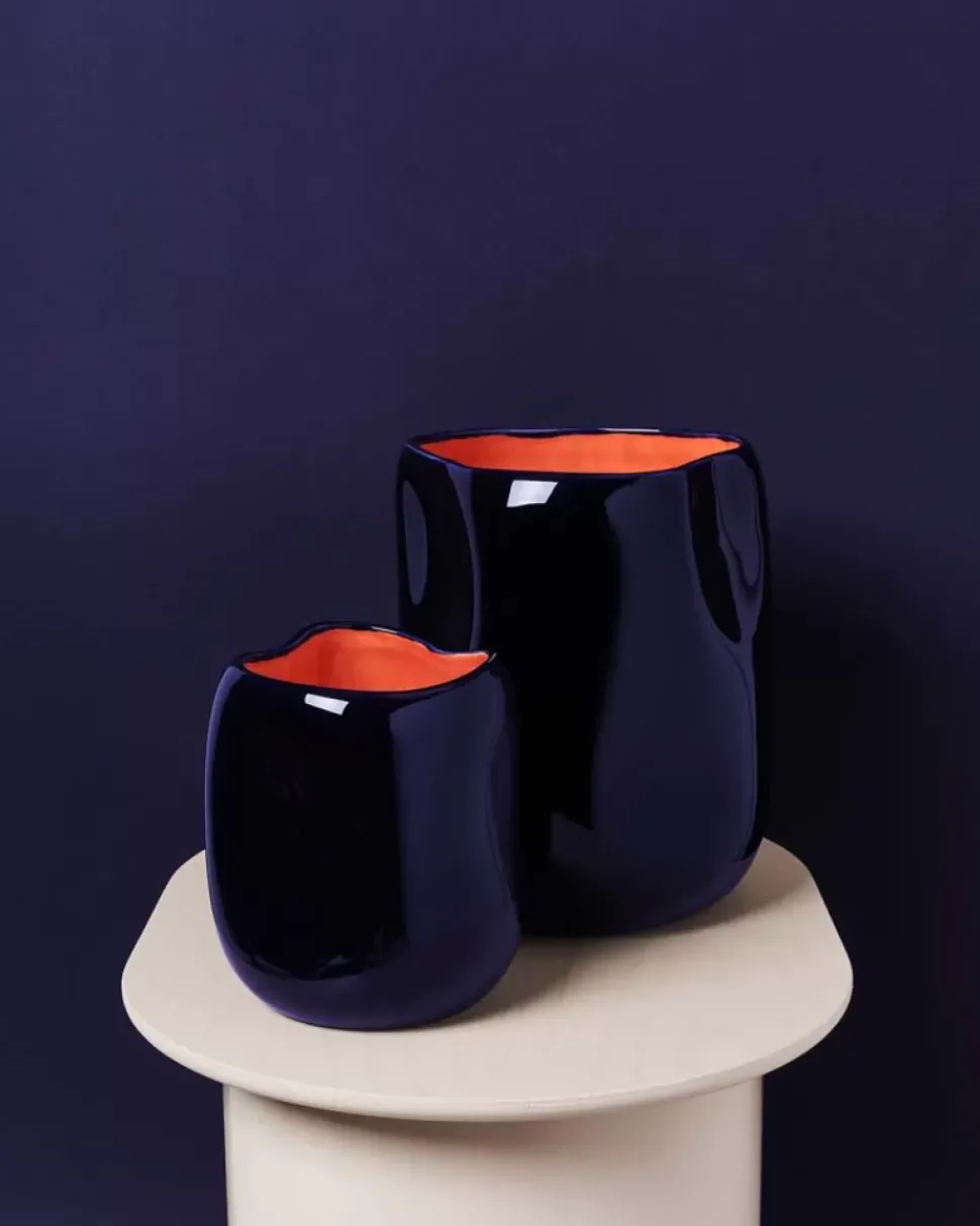 Joao Vase L Blau Coral