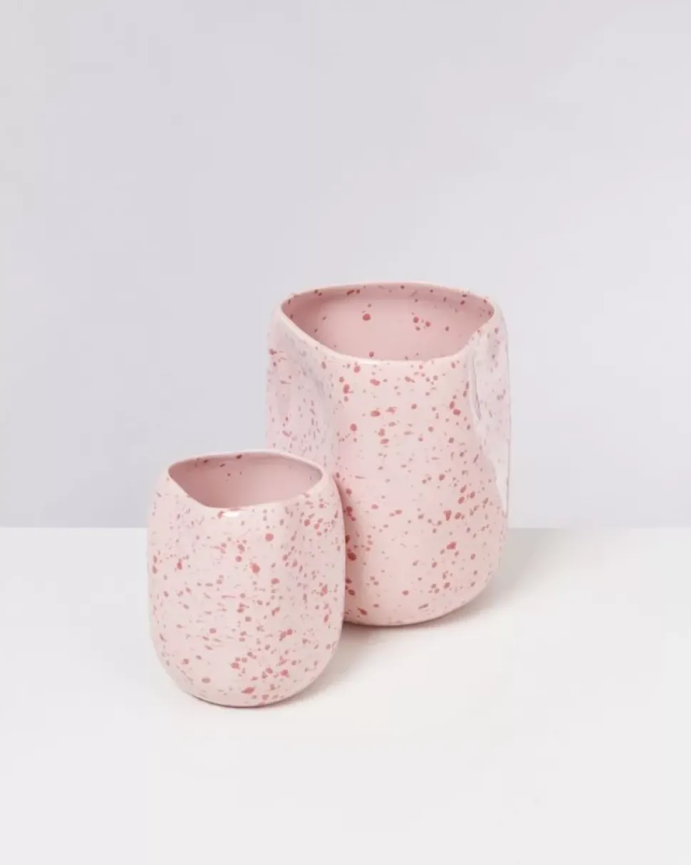 Joao Vase L Rosa Rot Gesprenkelt